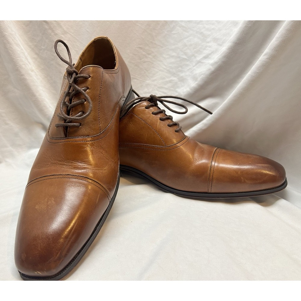 Florsheim Francisco Oxford Dress Shoes Men's 11.5 D Brown Leather Cap Toe